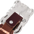 Authentic Navajo Made Silver Western Leather Concho Belt 40448