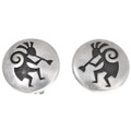 Hopi Sterling Silver Kokopelli Earrings 40561