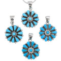 Blue Turquoise Pendant With Chain 40701