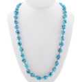 Natural Turquoise Gold Bead Necklace 40709