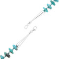 Natural Sonoran Turquoise Beaded Necklace Sterling Silver Accents 40888