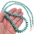 Native American Turquoise Gold Beaded Necklace 40921