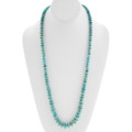 Natural Turquoise Gold Bead Navajo Necklace 40921