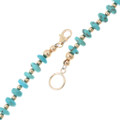 Natural Sleeping Beauty Turquoise Necklace Gold Accents 40921