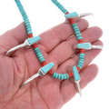 Sterling Silver Bear Claw Turquoise Necklace 40943