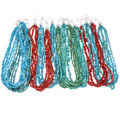 Set of 8 Turquoise Coral Beaded Necklaces 40957