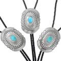 Turquoise Silver Western Bolo Tie 41080