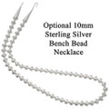 Navajo 10mm Sterling Bench Bead Necklace 29436