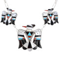 Detailed Inlay Thunderbird Symbol Jewelry Set 41176