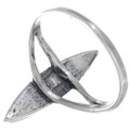 Opal Ring Simple Silver Band 41188