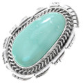 Navajo Sterling Silver Green Turquoise Ring 41192