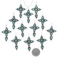 Turquoise Jewelry Silver Cross Native American Pendants 41211