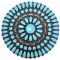 Navajo Turquoise Cluster Brooch Pin 41266