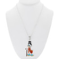 Gemstone Inlay Disney Scrooge McDuck Necklace 41281