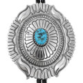 Natural Turquoise Sterling Silver Bolo Tie 25756