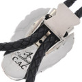 Authentic Navajo Made Sterling Silver Bolo Tie Artist Signed 41309