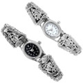 Silver Western Native American Ladies Watch Choice of Timepiece 41311