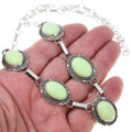 Native American Sterling Silver Variscite Necklace 41459