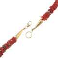 Coral Gold Beaded Navajo Necklace 41553