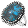 Navajo Turquoise Single Stone Ladies Ring 41614