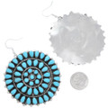Navajo Sterling Silver Turquoise Cluster Earrings 41634