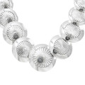 Overlapping Sterling Silver Concho Bead Necklace 41712