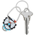 Zuni Thunderbird Silver Turquoise Key Ring 41724