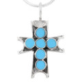 Pueblo Indian Turquoise Cross Pendant 41800