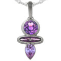 Sterling Silver Faceted Amethyst Pendant 41896