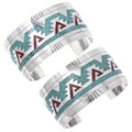 Native American Sterling Silver Turquoise Cuff Bracelet 25179