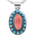 Spiny Oyster Turquoise Navajo Pendant 42078