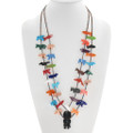 Colorful Southwest Fetish Heishi Necklace 42104