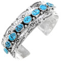 Sterling Silver Natural Turquoise Cuff Bracelet 42108