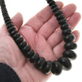 Navajo Chunky Bead Black Jet Necklace 42191