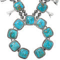 Arizona Turquoise Squash Blossom Navajo Necklace 42209