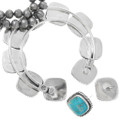 Sterling Silver Squash Blossom Necklace Earrings Set 42209