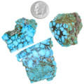 Bright Blue Turquoise Golden Red Spiderweb Nuggets 37519