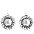 Sterling Silver Concho Earrings 42214