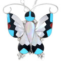 Zuni Inlaid Butterfly Pendant 42252