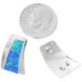 Sterling Silver Opal Post Earrings 42256