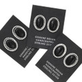 Native American Western Black Onyx Sterling Silver Earrings 42388