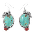Matching Coral Turquoise Earrings 42391