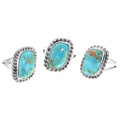 Turquoise Sterling Silver Ladies Ring Navajo Made 42451