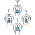 Natural Turquoise Sterling Silver Naja Pendant 42500