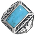 Mens Thunderbird Ring Blue Turquoise 42533