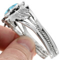 Navajo Sterling Silver Gemstone Cuff Bracelet 42561
