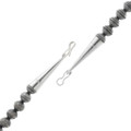 All Sterling Bench Bead Navajo Silver Bead Necklace 42562