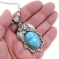 Blue Turquoise Native American Pendant 42640