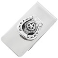 Western Horseshoe Sterling Silver Money Clip Texas Star Accessory 0792