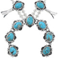 Turquoise Sterling Silver Squash Blossom Necklace 42645